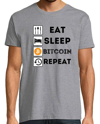 Camiseta comer dormir bitcoin repetir - latostadora.com - Modalova