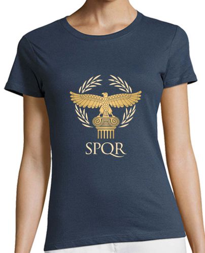 Camiseta mujer spqr - bandera de la antigua roma laTostadora - latostadora.com - Modalova