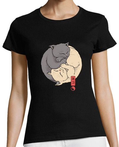 Camiseta Mujer Manga Corta camisa de gatos yin yang para mujer laTostadora - latostadora.com - Modalova