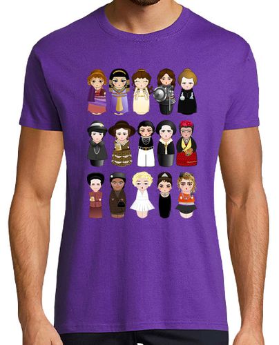 Camiseta Kokeshis Mujeres en la Historia 2.0 laTostadora - latostadora.com - Modalova