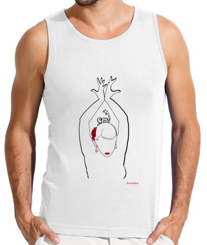 Camiseta Hombre Sin Mangas flamenca para claro, Hombre, sin mangas, blanca laTostadora - latostadora.com - Modalova