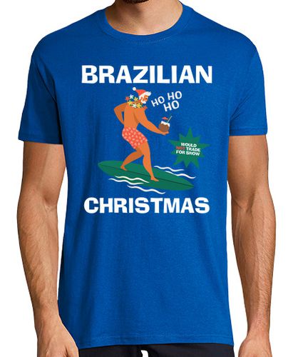 Camiseta surfista de navidad brasileño santa dis - latostadora.com - Modalova