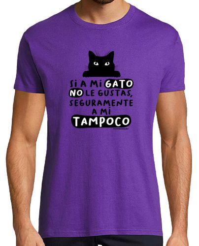 Camiseta Si a mi gato no le gustas - negro laTostadora - latostadora.com - Modalova