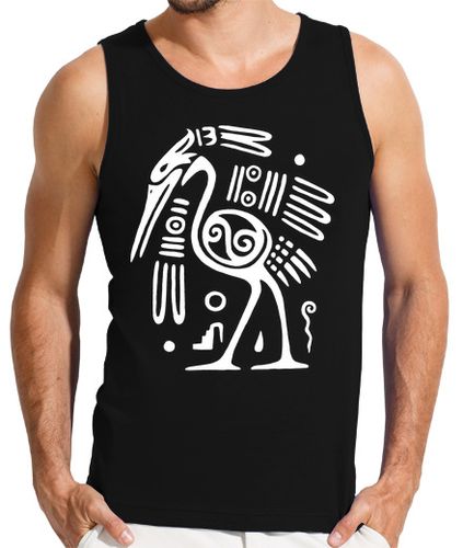 Camiseta Hombre Sin Mangas pájaro tótem tribal blanco laTostadora - latostadora.com - Modalova