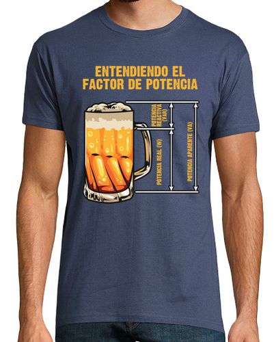 Camiseta Cerveza Factor de Potencia Profes Física Ciencia Humor Alcohol - latostadora.com - Modalova