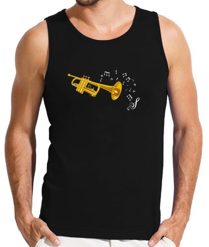 Camiseta Hombre Sin Mangas trompeta música partitura jazz laTostadora - latostadora.com - Modalova