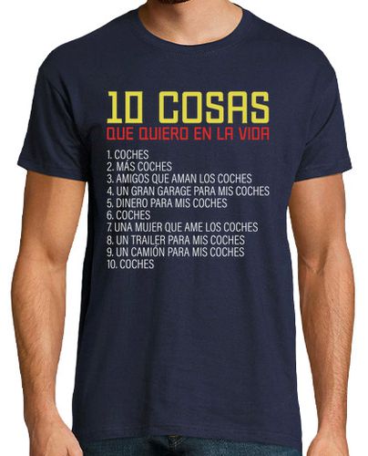 Camiseta Lista 10 Cosas Divertidas Amor Por Los Coches Friki Motor - latostadora.com - Modalova