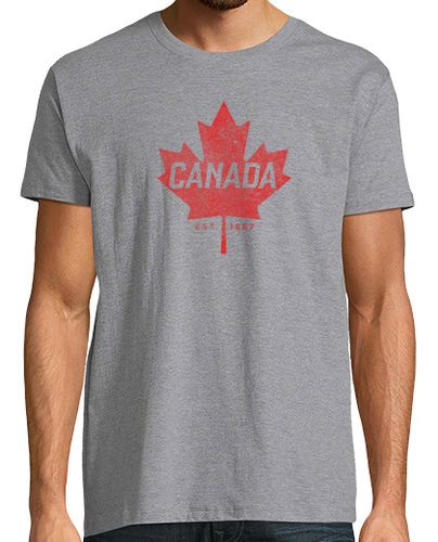 Camiseta canadá est 1867 diseño de hoja de arce de canadá descolorido vintage - latostadora.com - Modalova