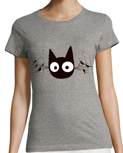Camiseta mujer Gato negro - latostadora.com - Modalova