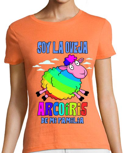 Camiseta mujer Soy la oveja arcoíris de mi familia - latostadora.com - Modalova