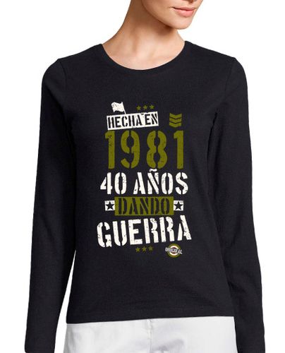 Camiseta Mujer Manga Larga 1981. 40 años dando guerra laTostadora - latostadora.com - Modalova