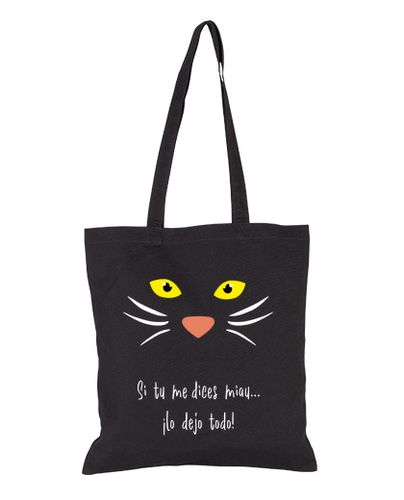 Bolsa De Tela bolso gato Si tu me dices miau, lo dejo todo laTostadora - latostadora.com - Modalova