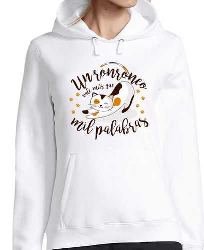 Sudadera Con Capucha Para Mujer Ronroneos White laTostadora - latostadora.com - Modalova