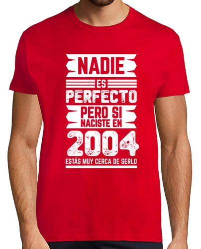 Camiseta Hombre Manga Corta Nadie Es Perfecto, 2004, 20 años laTostadora - latostadora.com - Modalova