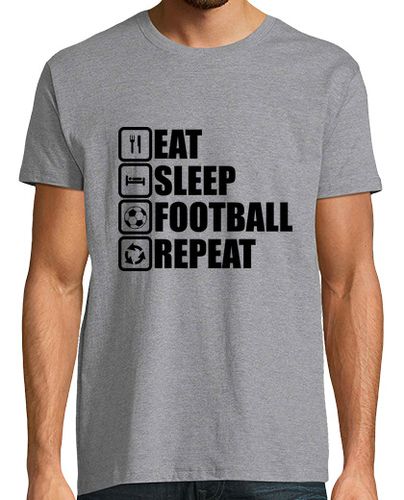 Camiseta comer dormir fútbol repetir fútbol - latostadora.com - Modalova