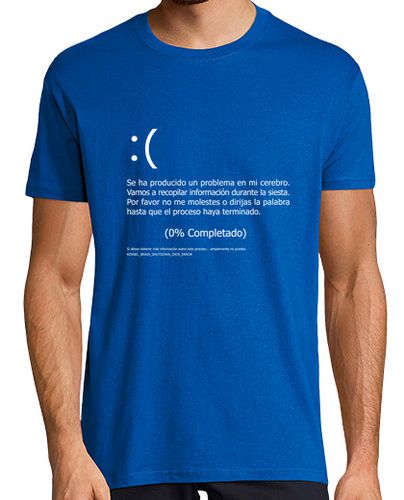 Camiseta Hombre Manga Corta Estoy de siesta pantalla azul error laTostadora - latostadora.com - Modalova