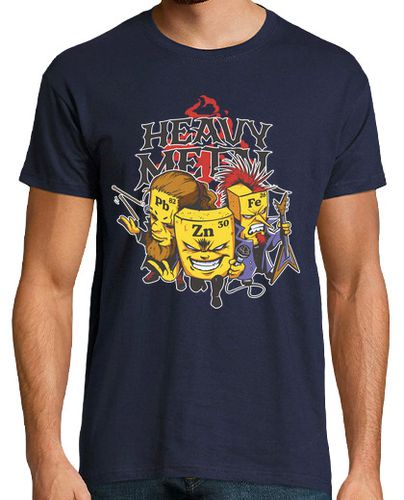 Camiseta Heavy Metal Música Rock Símbolos Tabla Periódica Química Metales - latostadora.com - Modalova