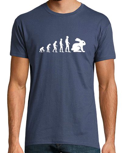 Camiseta Hombre Manga Corta evolución conejo humor conejo mujer laTostadora - latostadora.com - Modalova