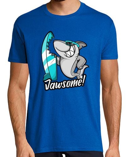 Camiseta Hombre Manga Corta mandíbula divertida tiburón juego de pa laTostadora - latostadora.com - Modalova