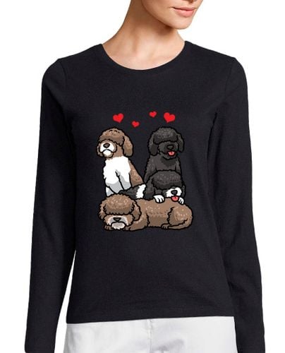 Camiseta Mujer Manga Larga perro de agua español laTostadora - latostadora.com - Modalova