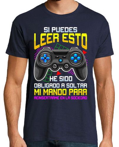 Camiseta Gamer Obligado A Soltar El Mando Videojuegos Gaming Friki - latostadora.com - Modalova