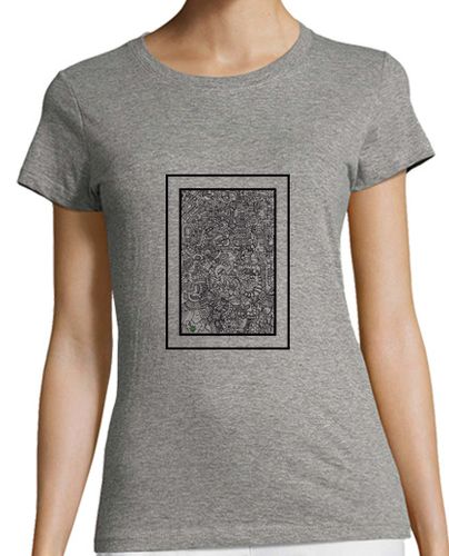 Camiseta mujer Encuentro -Enamorados camiseta gris chica - latostadora.com - Modalova
