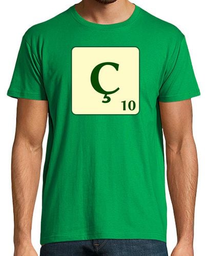 Camiseta Hombre Manga Corta Samarreta amb Fitxa de Scrabble de la Ç laTostadora - latostadora.com - Modalova