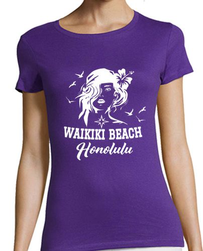Camiseta mujer playa de waikiki honolulu - latostadora.com - Modalova