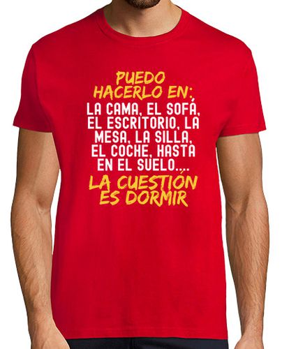 Camiseta Hombre Manga Corta la cuestion es dormir frase divertida laTostadora - latostadora.com - Modalova