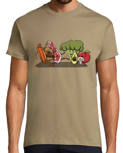 Camiseta Hombre Manga Corta vegetarianos vs carnívoros laTostadora - latostadora.com - Modalova