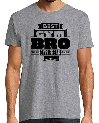 Camiseta Hombre Manga Corta BEST GYM BRO CAMISETA regalo fitness gymbro powerlifting bodybuilding laTostadora - latostadora.com - Modalova