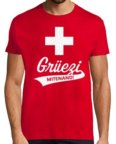 Camiseta grüezi mitenand suiza bandera suiza - latostadora.com - Modalova