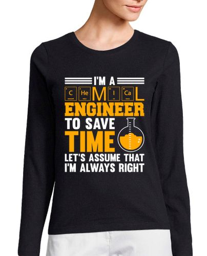 Camiseta Mujer Manga Larga soy ingeniero quimico tengo razon laTostadora - latostadora.com - Modalova