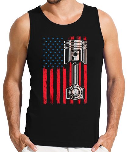 Camiseta Hombre Sin Mangas pistón bandera americana laTostadora - latostadora.com - Modalova