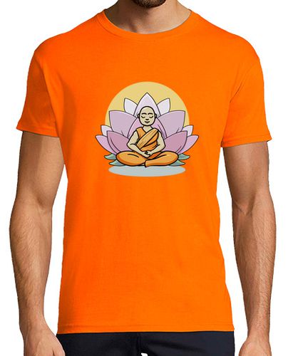 Camiseta Monje budista meditando 001 - latostadora.com - Modalova