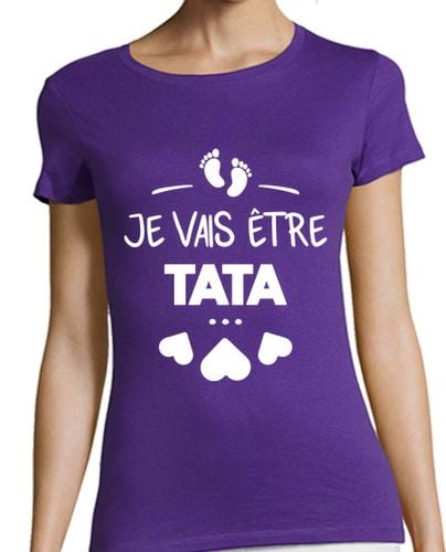 Camiseta Mujer Manga Corta voy a ser tía - laTostadora - latostadora.com - Modalova