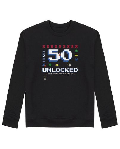 Sudadera Sin Capucha Unisex nivel 50 desbloqueado impresionante ofi laTostadora - latostadora.com - Modalova