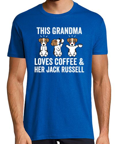 Camiseta Grandma Loves Coffee Jack Russell - latostadora.com - Modalova