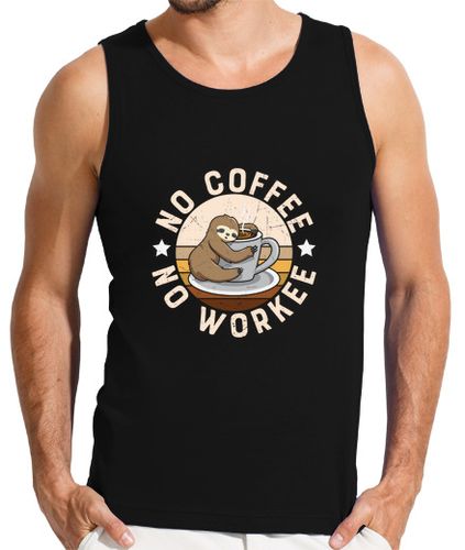 Camiseta Hombre Sin Mangas sin café no hay trabajo perezoso con ca laTostadora - latostadora.com - Modalova