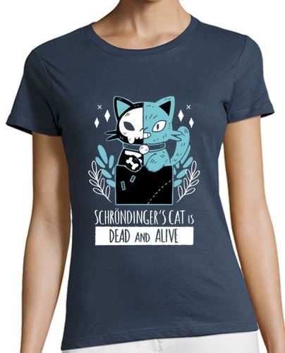 Camiseta Mujer Manga Corta gato vivo y muerto laTostadora - latostadora.com - Modalova