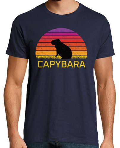 Camiseta Capybara retro sunset - latostadora.com - Modalova