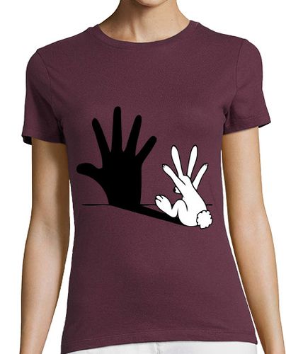 Camiseta mujer Conejo sombra mano w - latostadora.com - Modalova