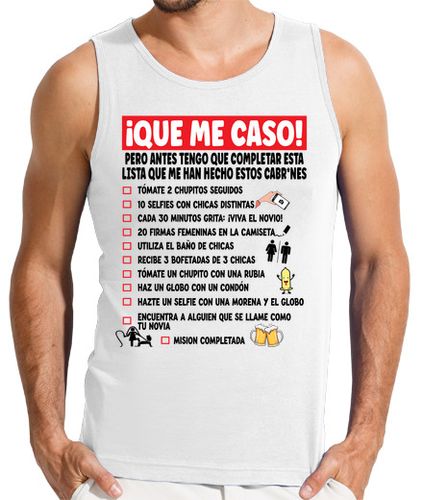 Camiseta Hombre Sin Mangas Despedida de soltero Disfraz Lista laTostadora - latostadora.com - Modalova