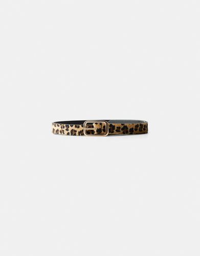 Cinturón Hebilla Animal Print Mujer 75 - Bershka - Modalova