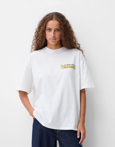 Camiseta Shrek Manga Corta Print Mujer Xs - Bershka - Modalova