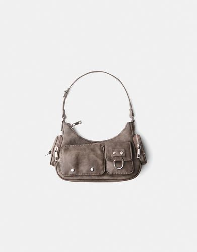 Bolso De Hombro Multipocket Mujer - Bershka - Modalova