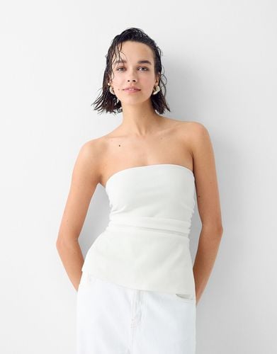 Top Bandeau Punto Roma Frunce Mujer L - Bershka - Modalova