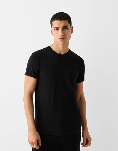 Camiseta Manga Corta Muscle Fit Hombre M - Bershka - Modalova