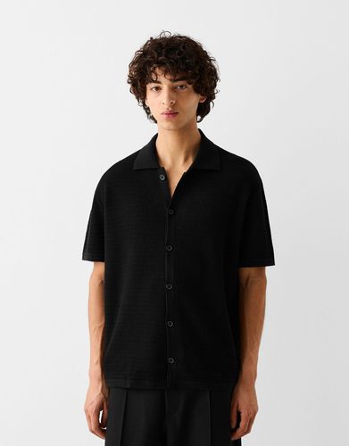 Camisa Manga Corta Calados Hombre L - Bershka - Modalova