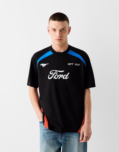 Camiseta Ford Manga Corta Boxy Print Hombre M - Bershka - Modalova